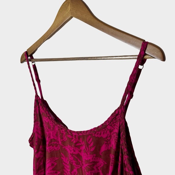 Torrid Cottage Boho Leaf Print Braided Strap Tank Top Large NWT Tropical Summer - Picture 5 of 13